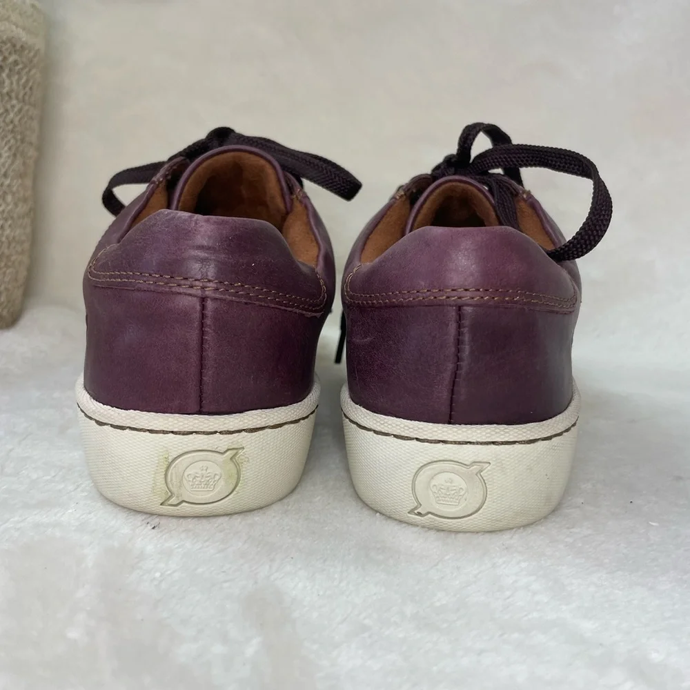 Born Lace Up Casual Comfort Shoes‎ 6M Burgundy Leather Athletic Sneakers B235